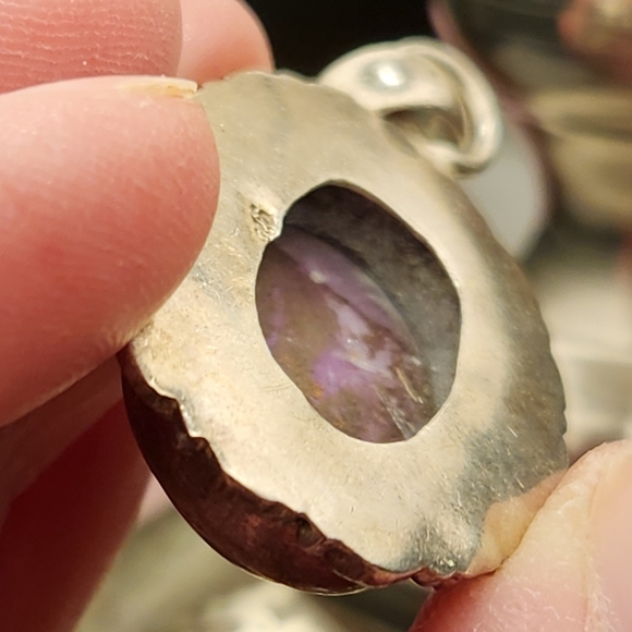 925 Purple Turqoise Pendant - Picture 6 of 7